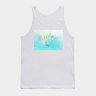 Pale Blue Nautilus Shell Tank Top